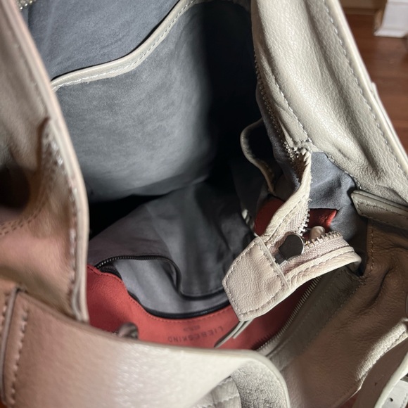 New Liebeskind Berlin Leather Hobo Shoulder Bag Tote Large Gray - Picture 4 of 9